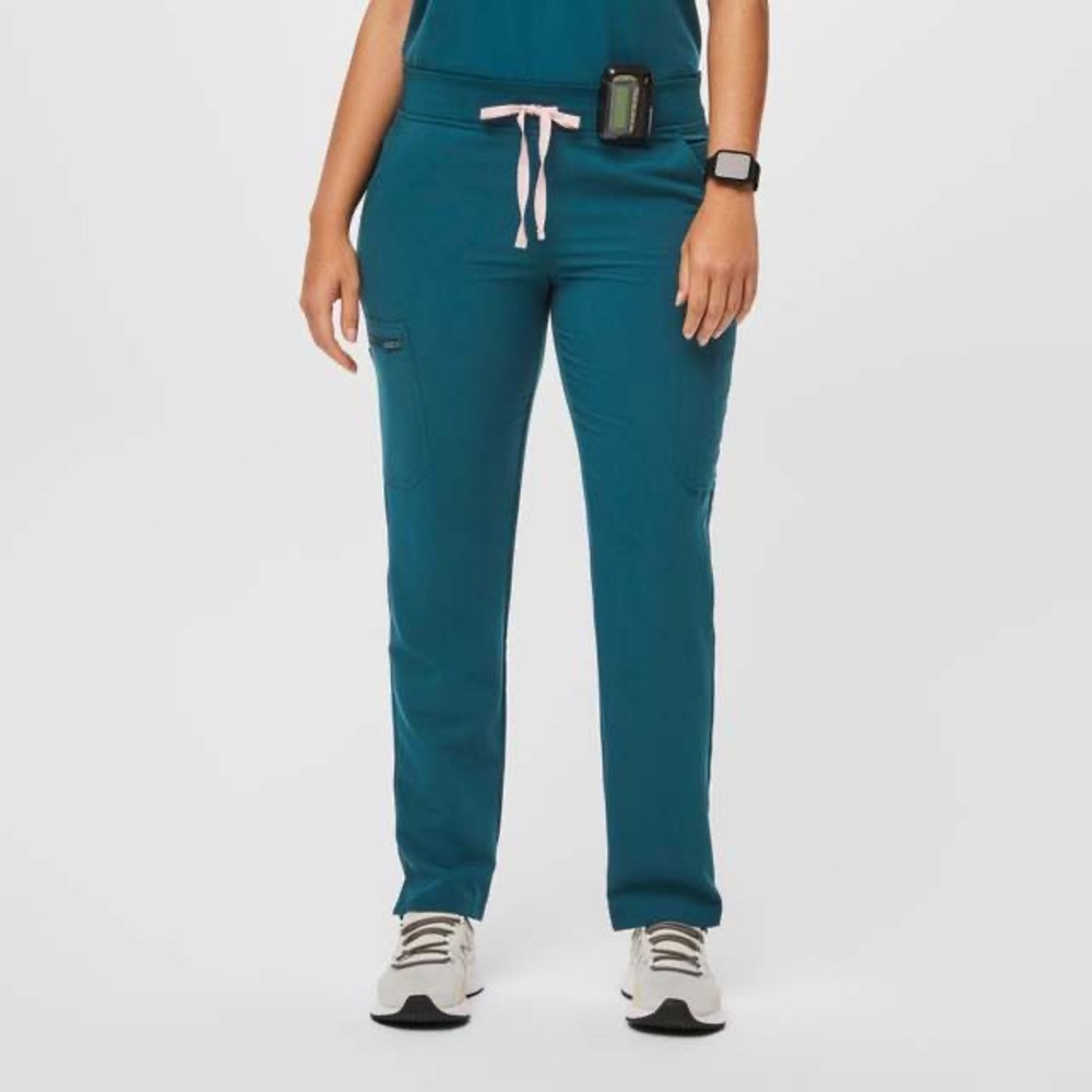 FIGS Yola Skinny Scrub Pants 2.0 Caribbean Blue Size L
